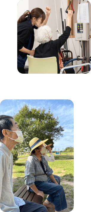 利用者とスタッフ