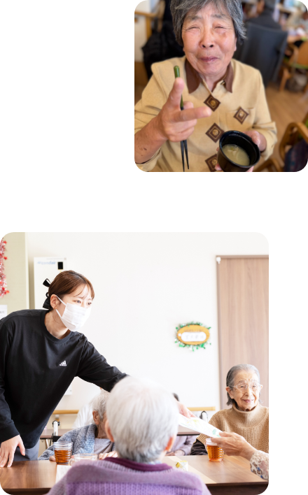 利用者とスタッフ