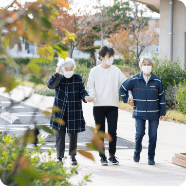 利用者とスタッフ