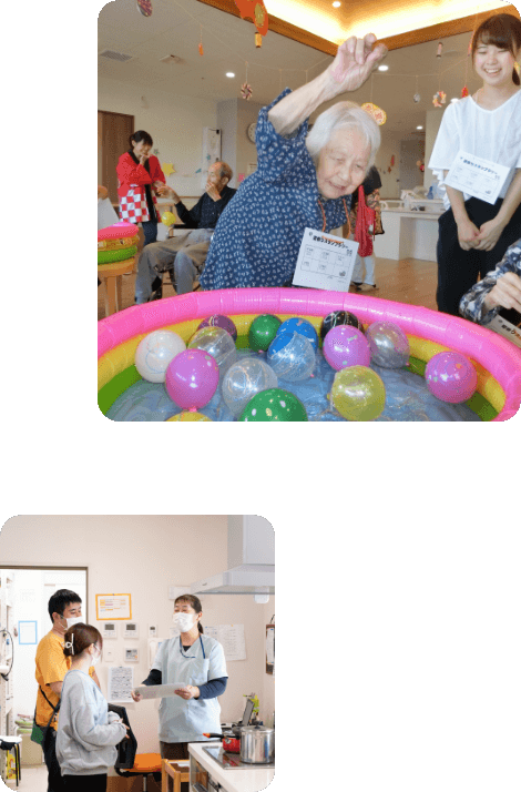 利用者とスタッフ