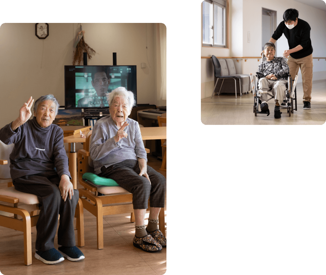 特別養護老人ホームでの様子